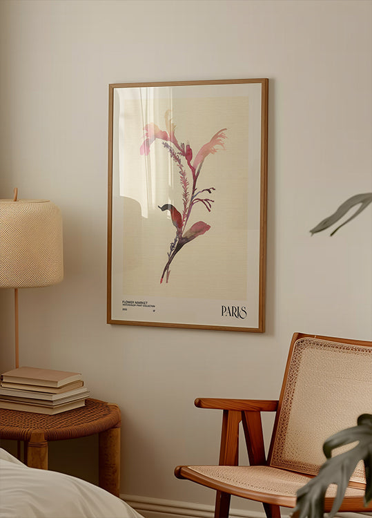 Sammlung von Aquarelldrucken. Blumenmarkt - Paris