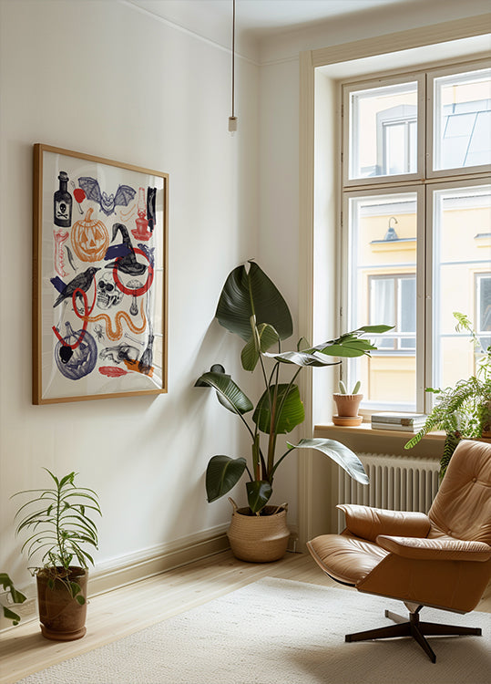 Halloween-Collage-Kunstposter