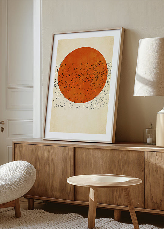 Vögel im Sonnenplakat