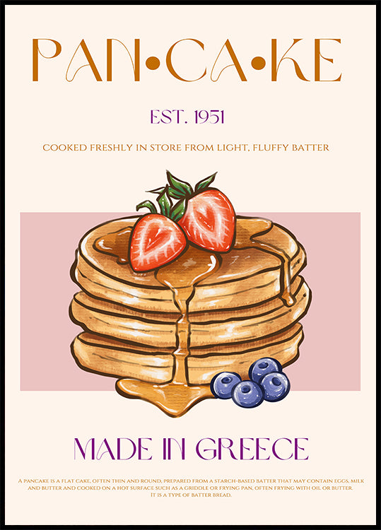 Fluffy Greek Pancakes Plakat - Posterbox