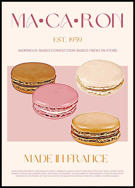 French Macaron Delight Plakat - Posterbox