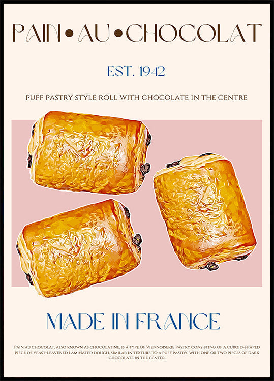 Pain Au Chocolat Delight Plakat - Posterbox