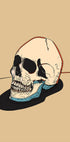 Skull Illustration On A Beige Background Plakat - Posterbox
