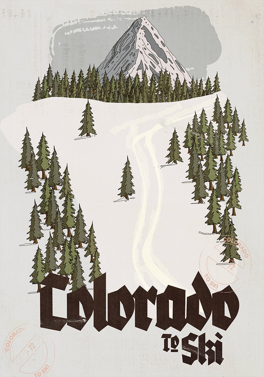 Colorado To Ski Plakat - Posterbox