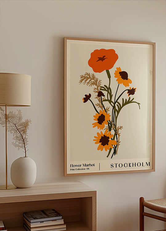 Flower Market. Stockholm Plakat - Posterbox