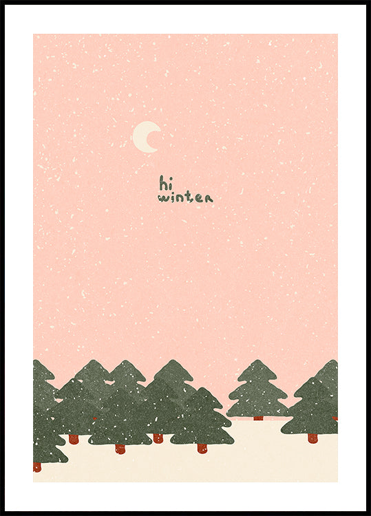 Magical snowfall in the forest Plakat - Posterbox