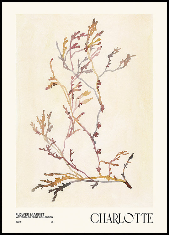 Watercolor print collection. Flower market - Charlotte - Posterbox