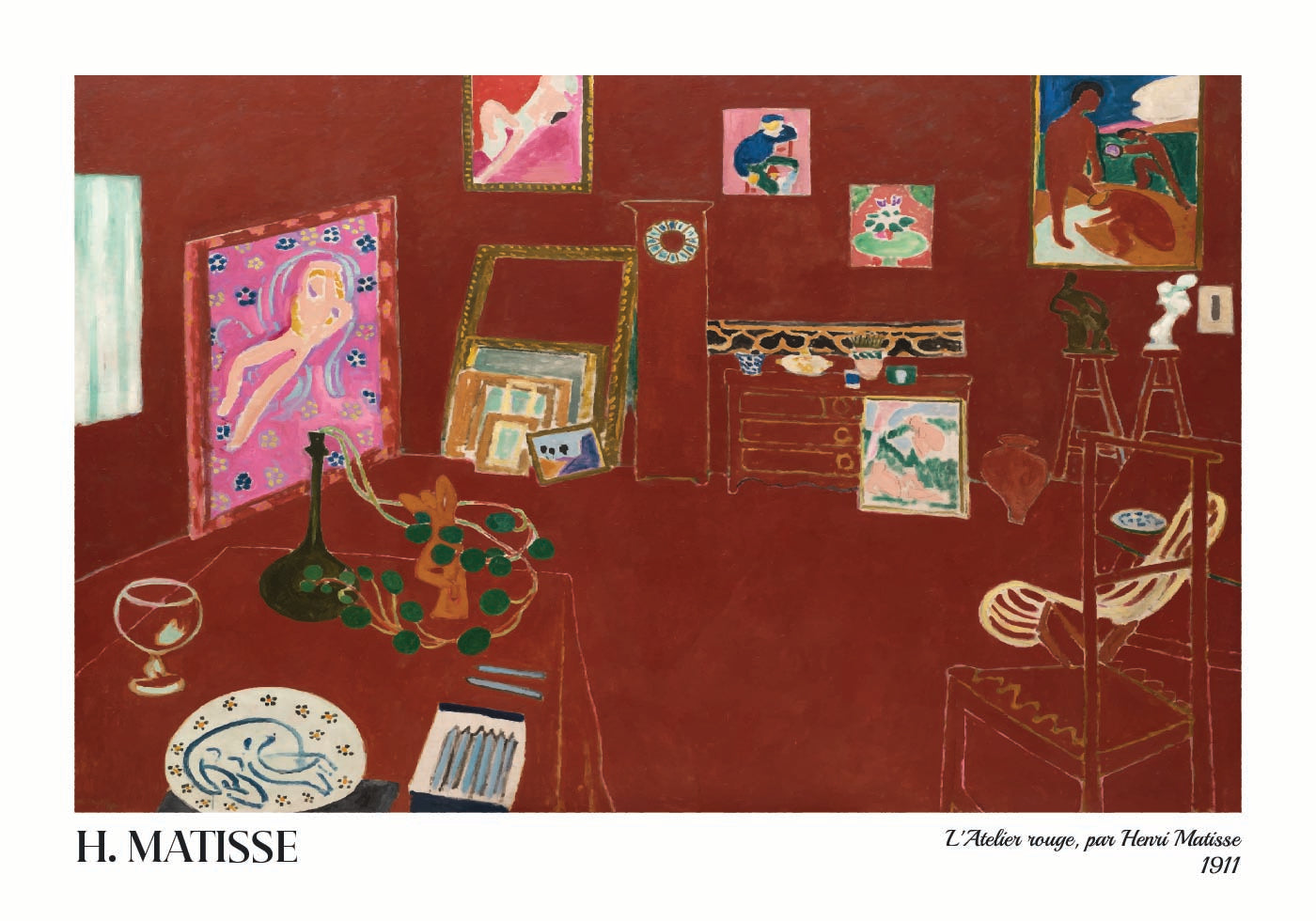 The Red Studio by Henri Matisse Plakat - Posterbox
