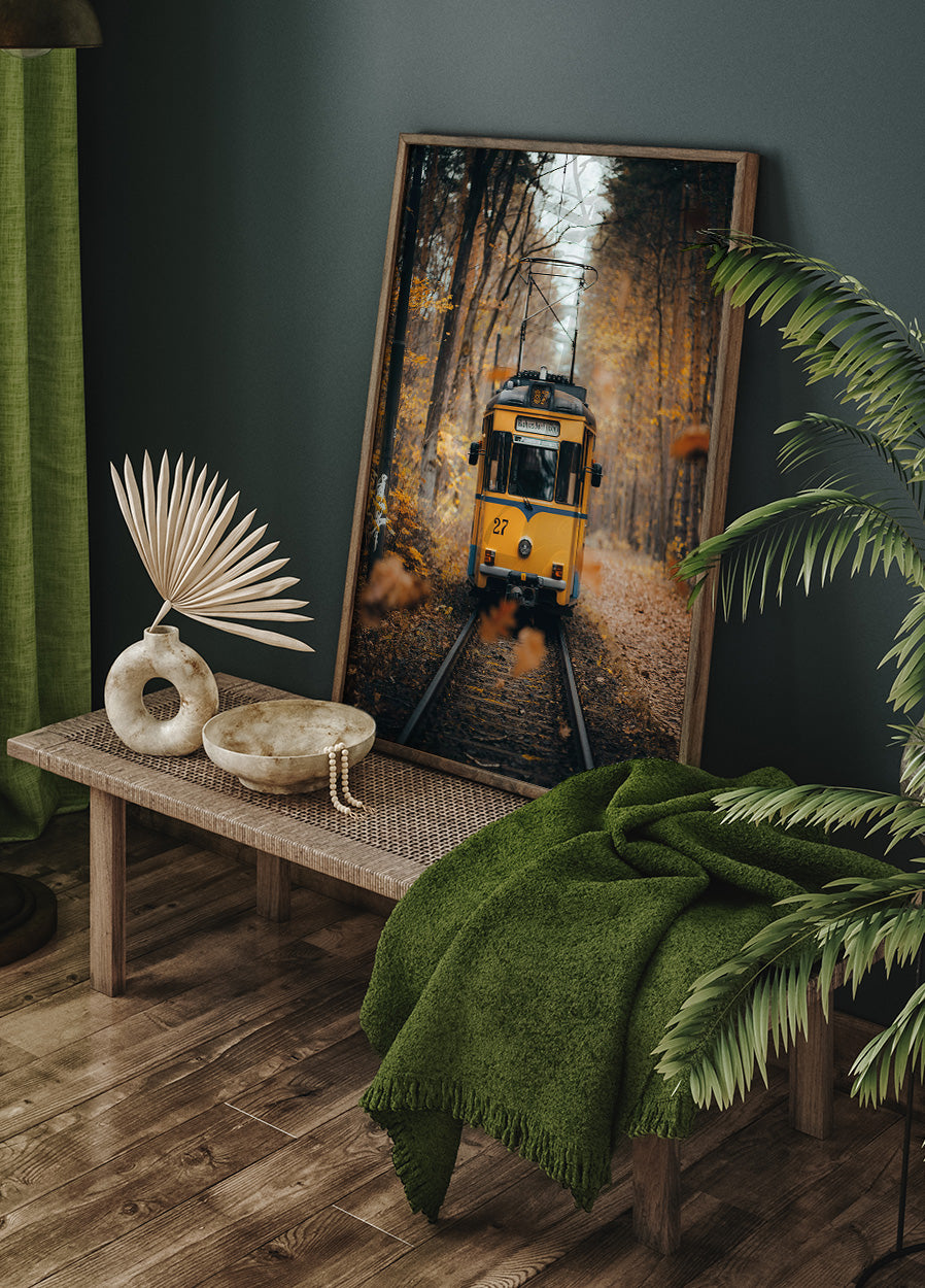 Poster „Alter gelber Zug“ - Posterbox.dk