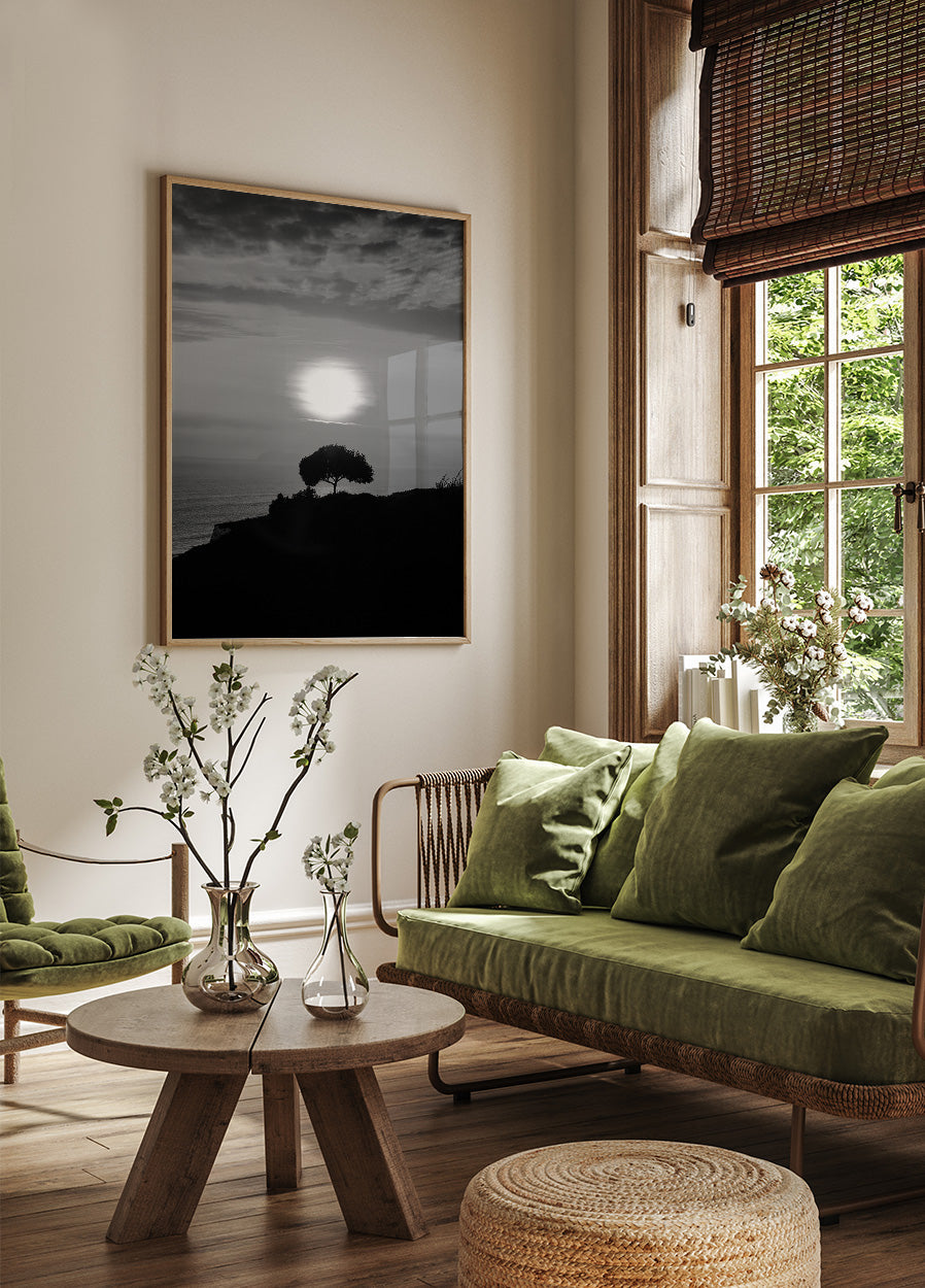 Poster „Ein Baum bei Sonnenuntergang“ - Posterbox.dk