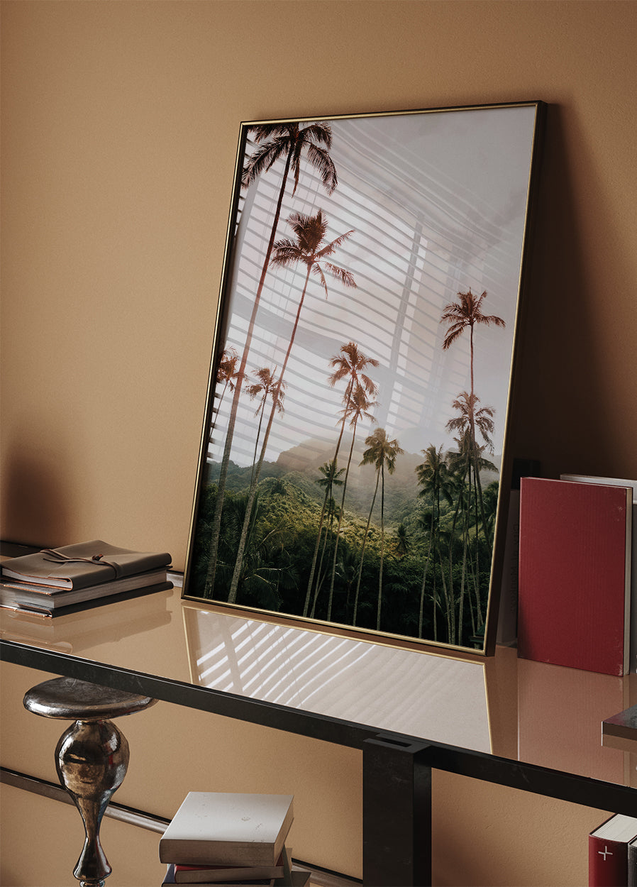 Poster mit Palmen und Bergen - Posterbox.dk