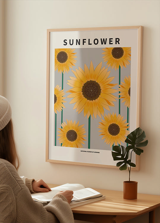 Sunflower - National flower och Ukraine Plakat - Posterbox