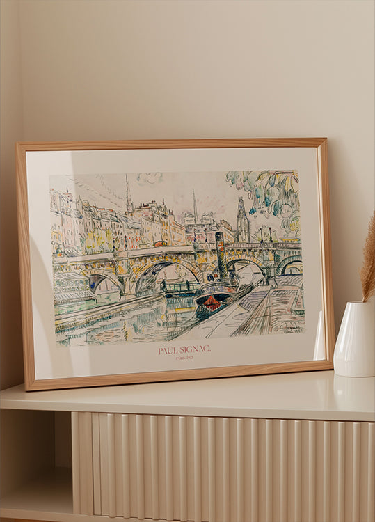 Tugboat At the Pont Neuf, Paris 1923 Plakat - Posterbox
