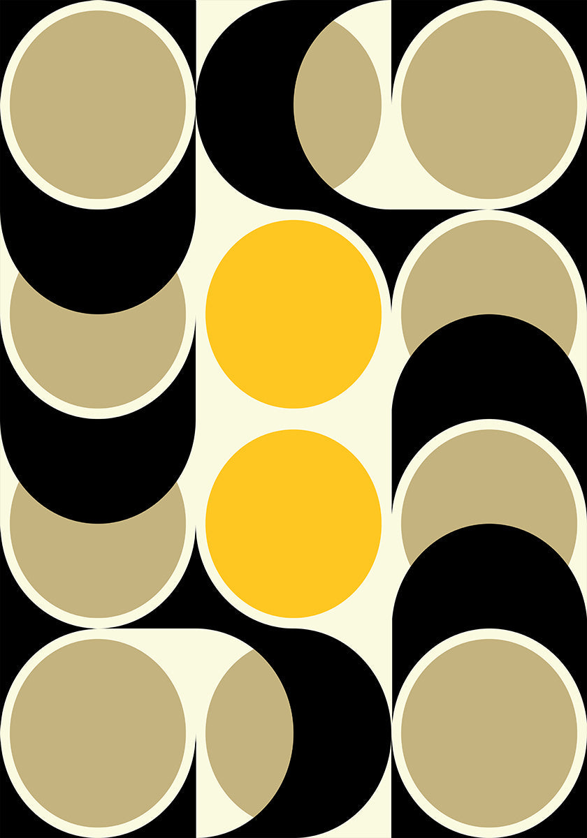 Retro Circles Dance - Posterbox