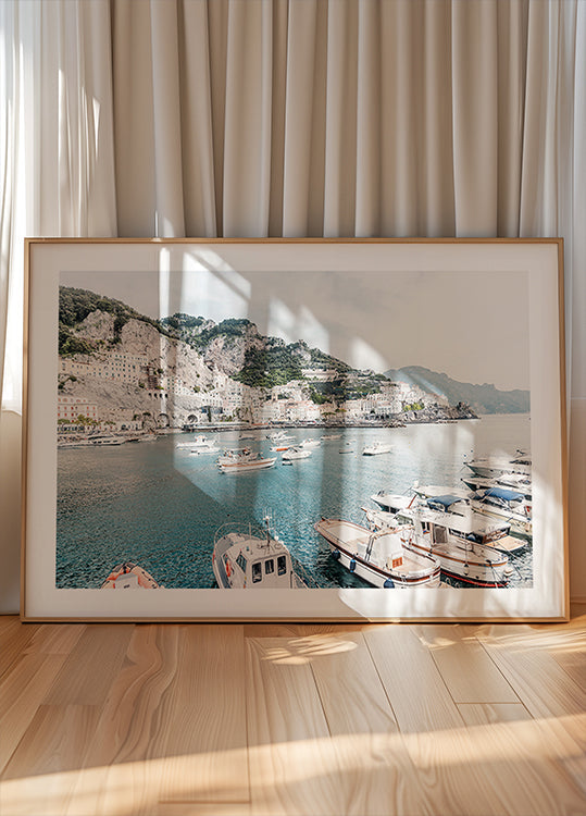 Amalfi coast with boats #2 Plakat - Posterbox