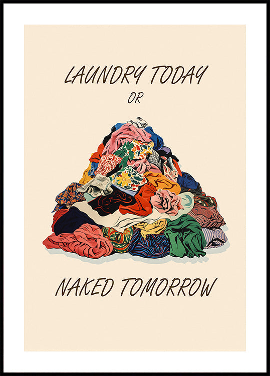 Laundry Naked Pictufy Plakat - Posterbox