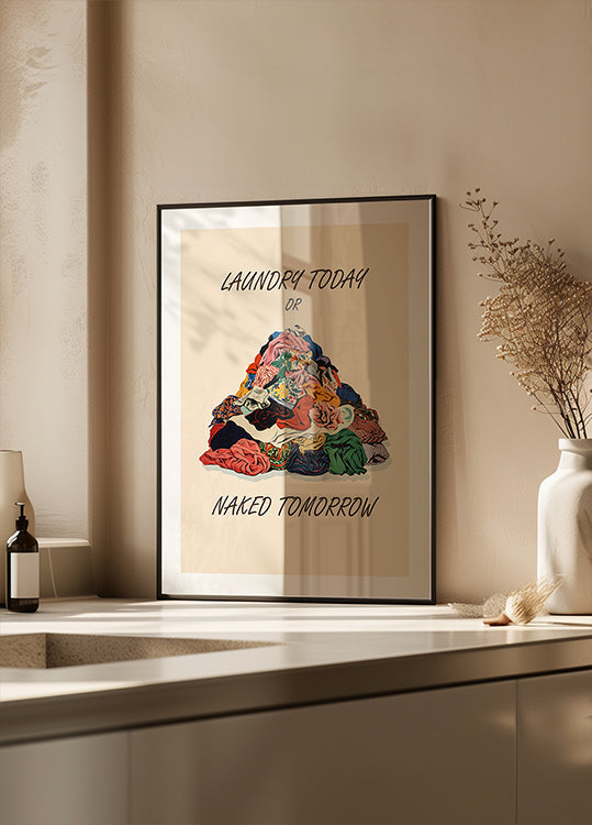 Laundry Naked Pictufy Plakat - Posterbox