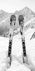 Ski Snow Alps Black and White Plakat - Posterbox