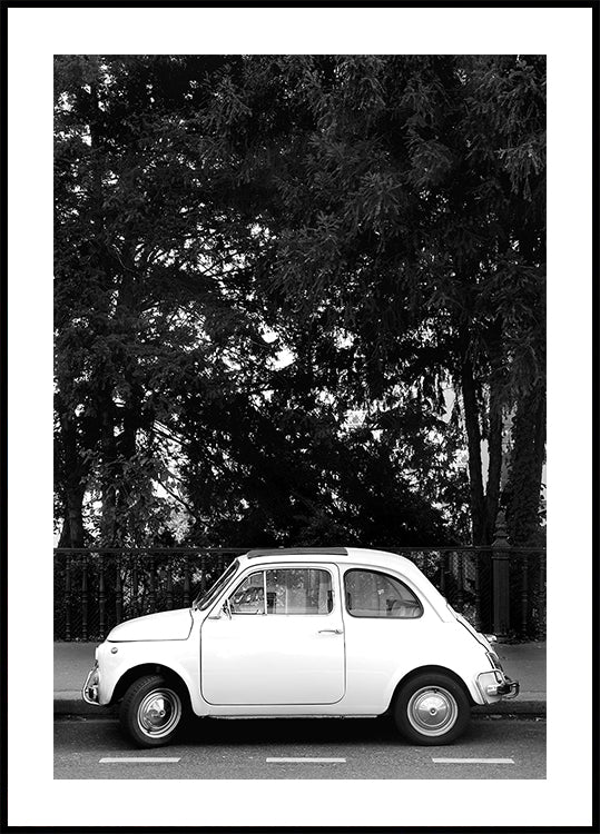 Mini Car B&w Plakat - Posterbox