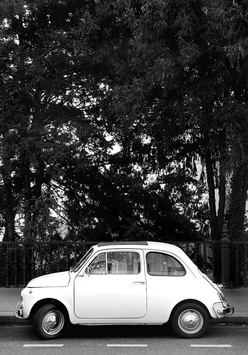 Mini Car B&w Plakat - Posterbox