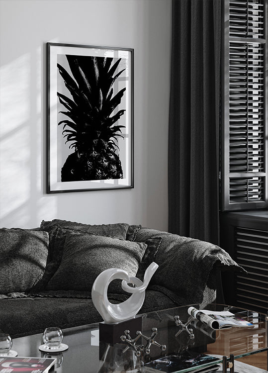 Pineapple bw - Posterbox