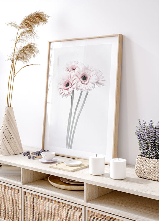 Pink Flowers  Plakat - Posterbox