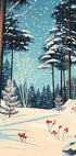 Christmas Snowy forest Plakat - Posterbox