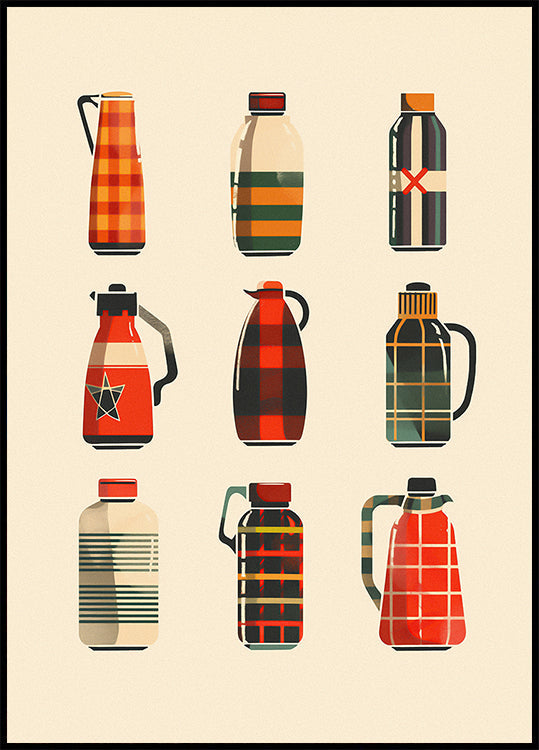 Retro Thermos Print - Posterbox