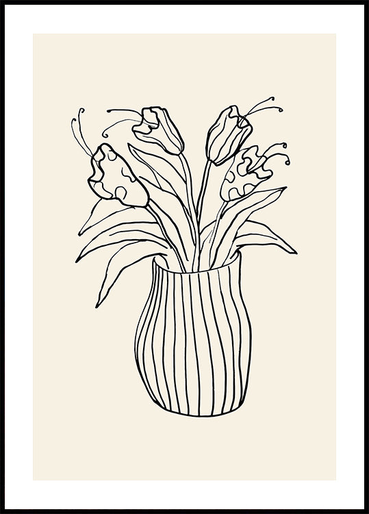 Vase Sketch Plakat - Posterbox