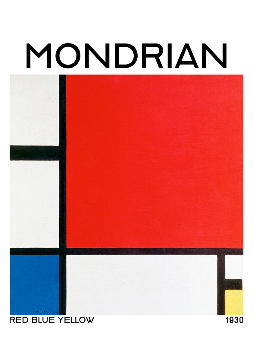 Composition with Red, Blue, and Yellow 1930 Plakat - Posterbox