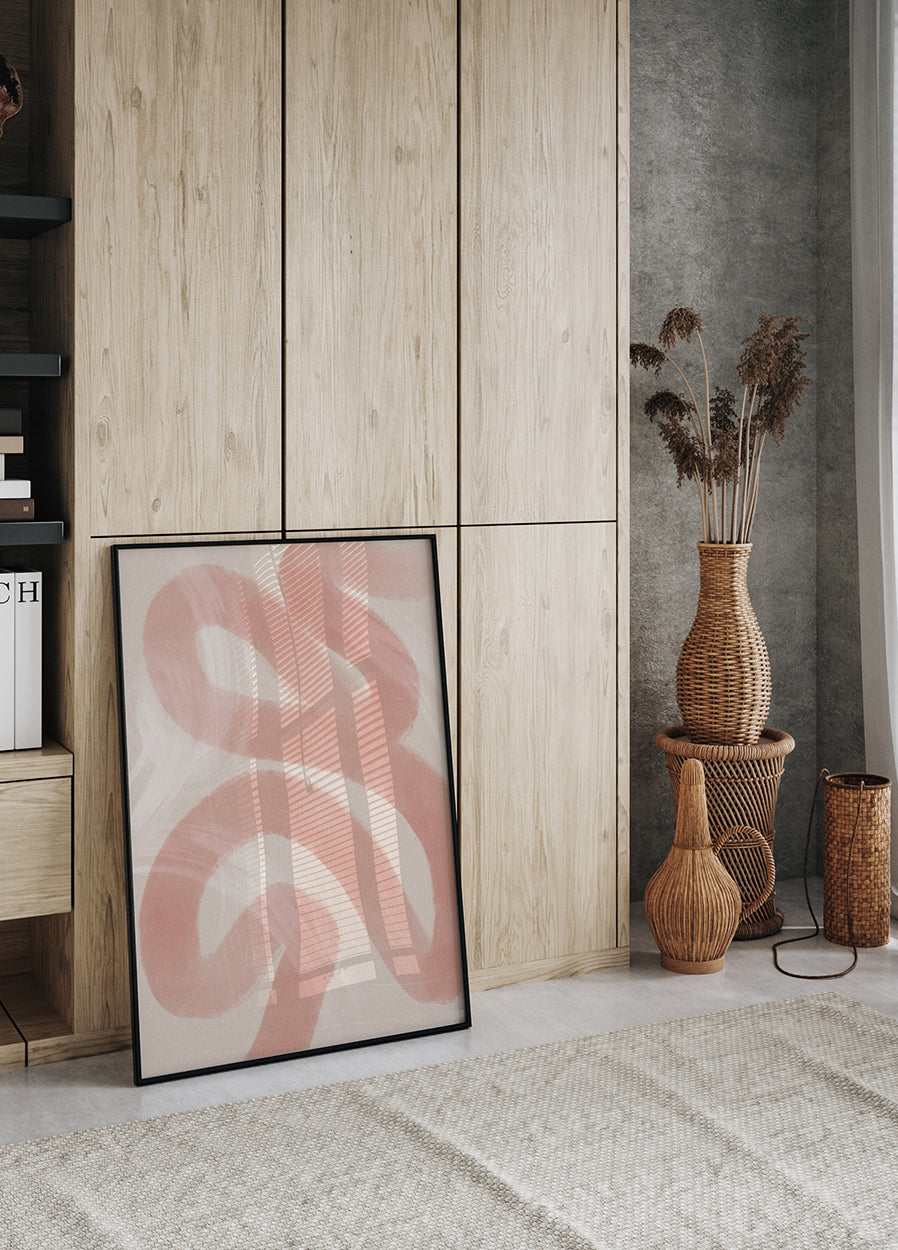 Rosa abstraktes Poster - Posterbox.dk