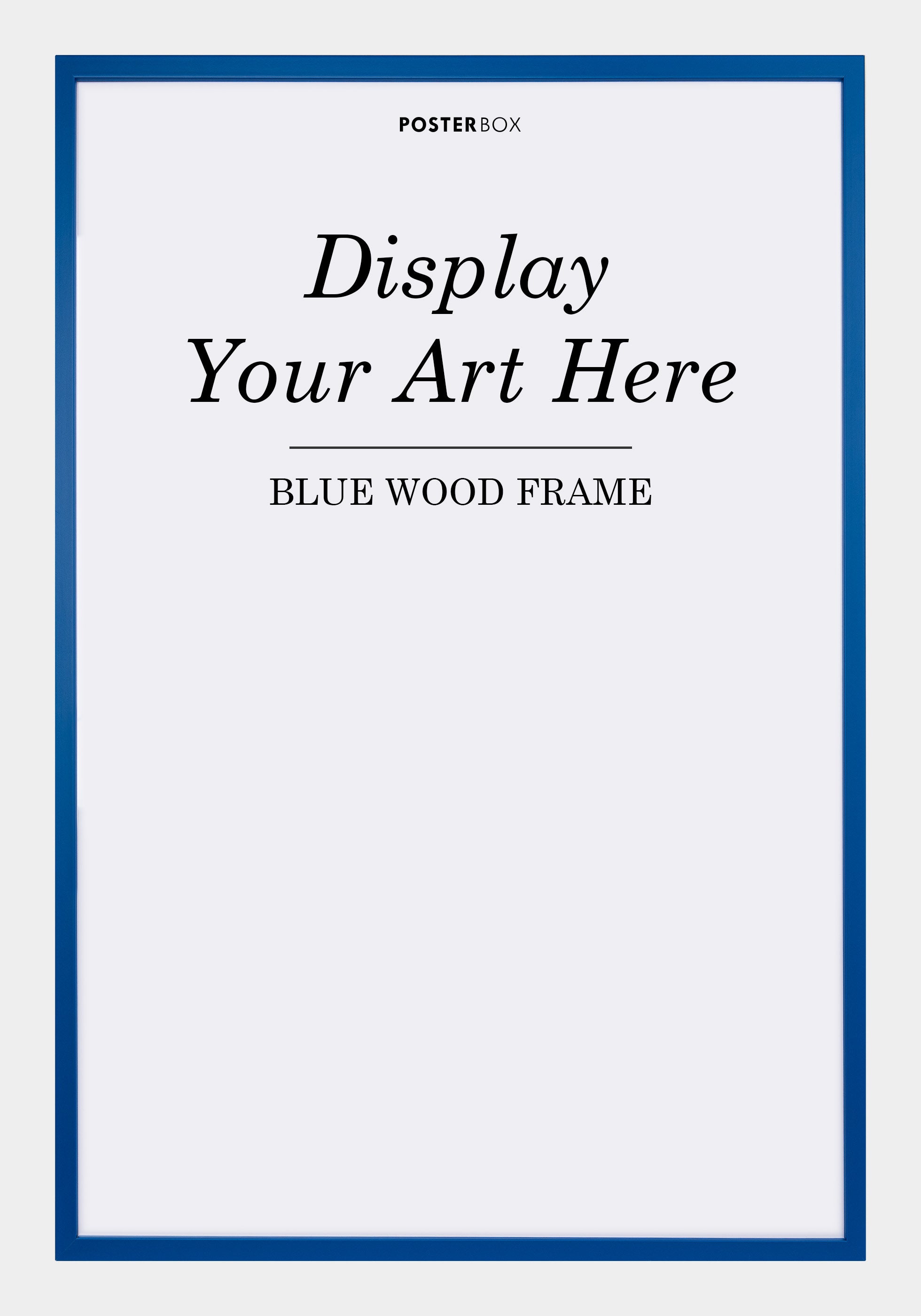 Blauer Holzrahmen - Posterbox.dk