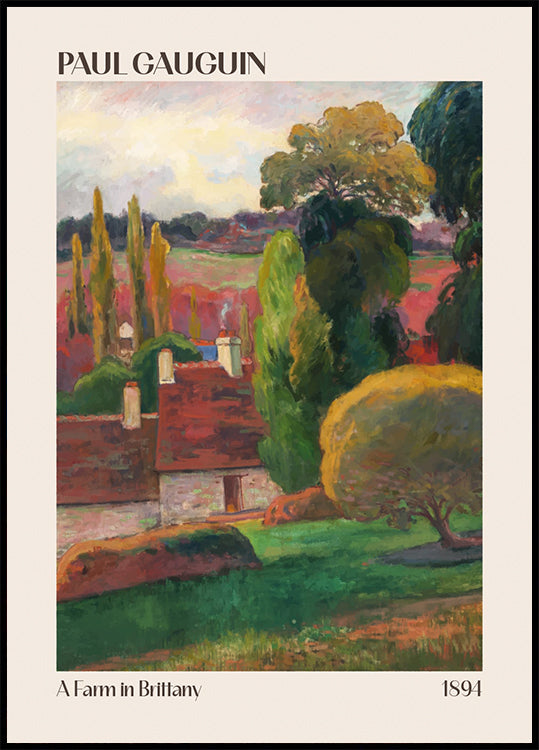 Ein Bauernhof in der Bretagne, Paul Gauguin 1894 Poster - Posterbox.dk