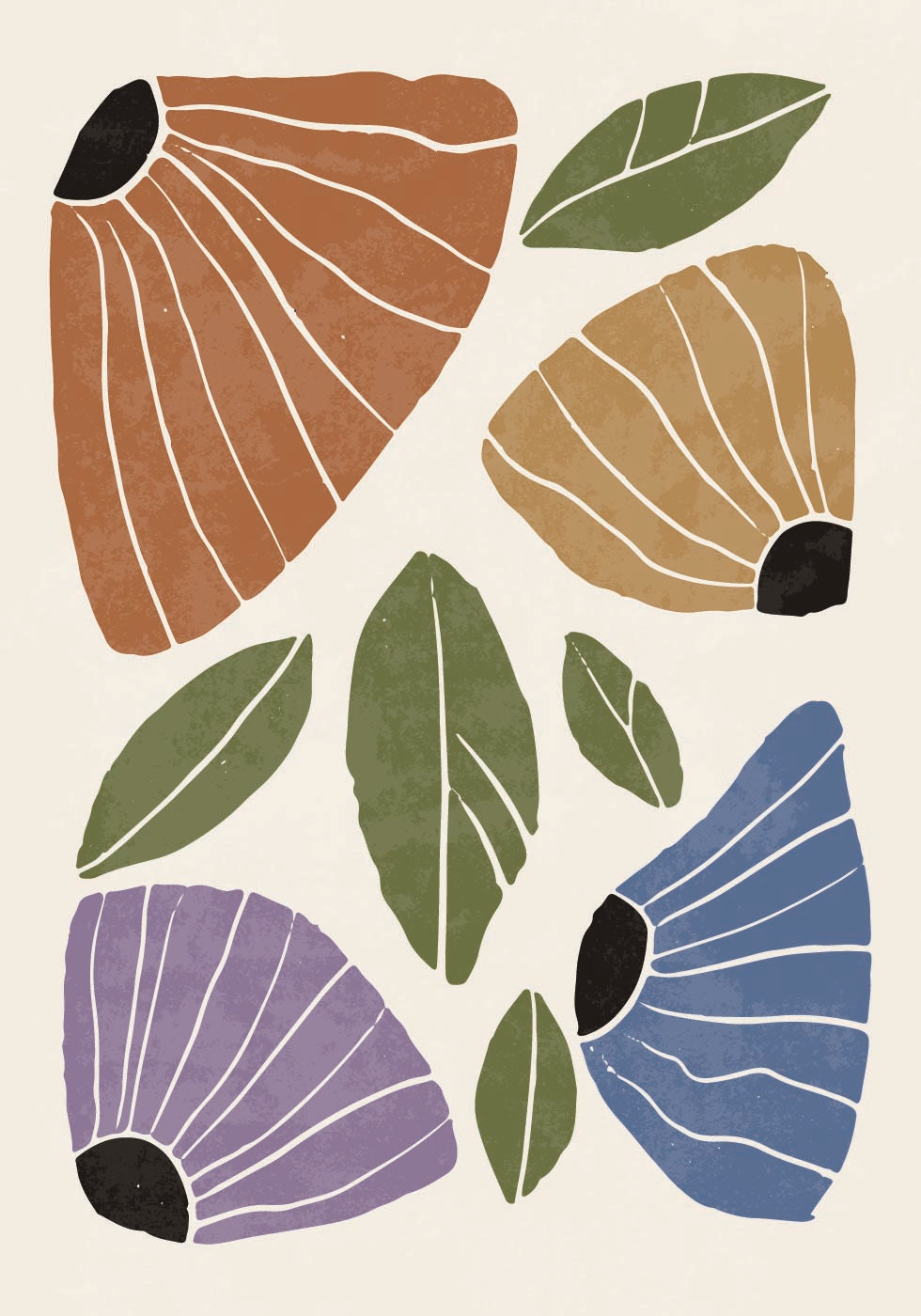 Abstraktes Blumenposter - Posterbox.dk