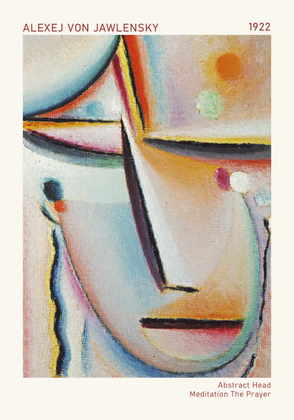 Abstrakter Kopf, Meditation Das Gebet, Alexej Von Jawlensky 1922 Poster - Posterbox.dk