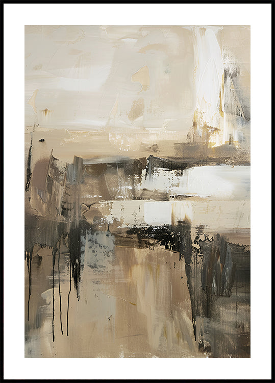 Abstraktes Poster mit natürlichen Schichten - Posterbox.dk