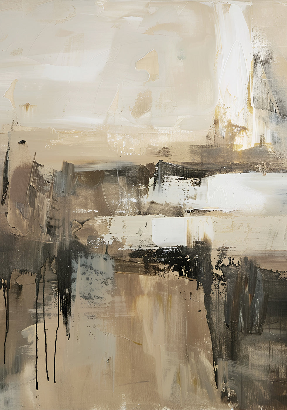 Abstraktes Poster mit natürlichen Schichten - Posterbox.dk