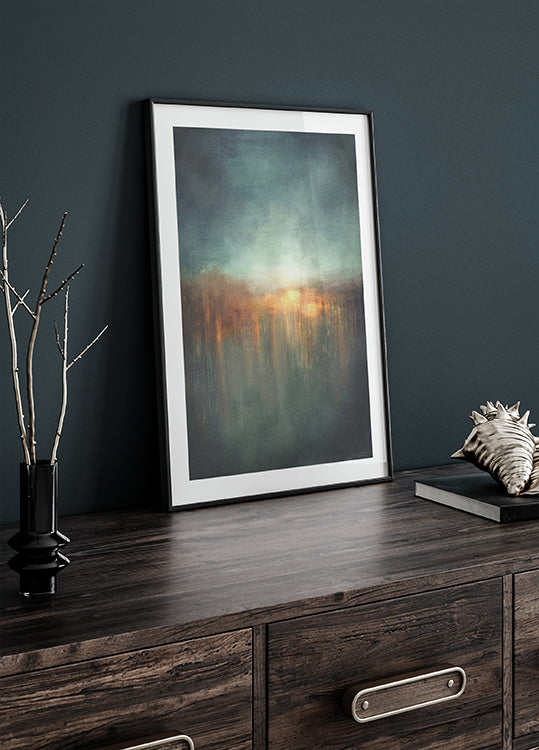 Abstraktes surreales Sonnenuntergangsplakat - Posterbox.dk