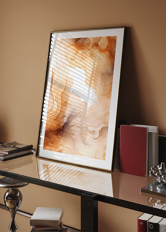 Abstraktion in Herbstfarben Poster - Posterbox.dk