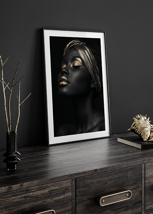 African Golden Woman II Poster - Posterbox.dk