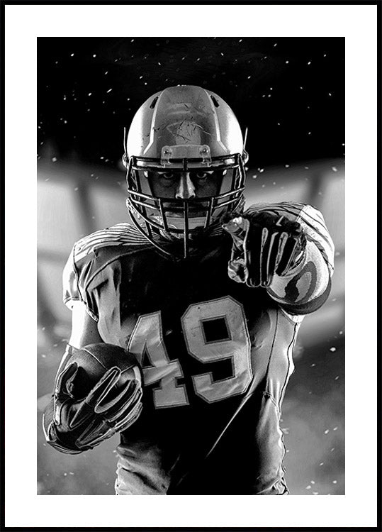 American-Football-Spieler-Poster - Posterbox.dk
