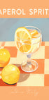Aperol Spritz-Druck, Zitrus-Cocktail-Kunst, italienisches Sommergetränk-Poster – Posterbox.dk