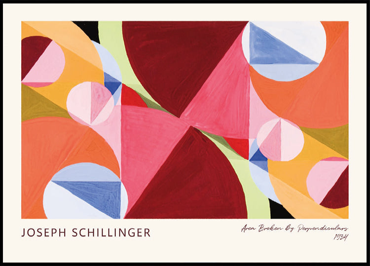 Durch Senkrechte gebrochener Bereich Geometrische abstrakte Kunst von Joseph Schillinger 1934 Poster - Posterbox.dk