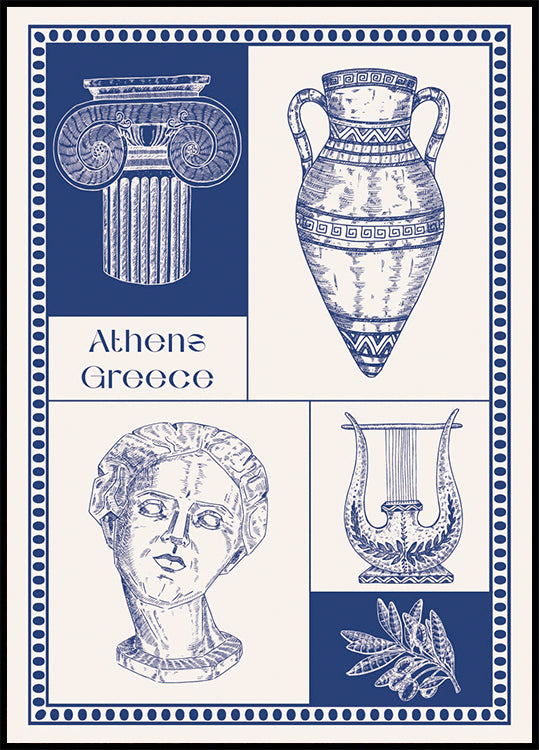 Athen Griechenland Heritage Poster - Posterbox.dk