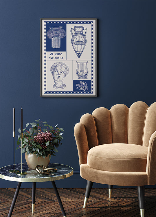 Athen Griechenland Heritage Poster - Posterbox.dk