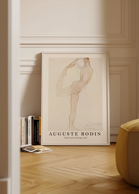 Auguste Rodin, Nackte tanzende Frau Poster - Posterbox.dk