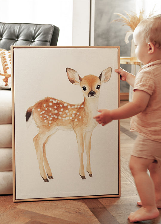 Poster „Baby Deer With Spots“ - Posterbox.dk