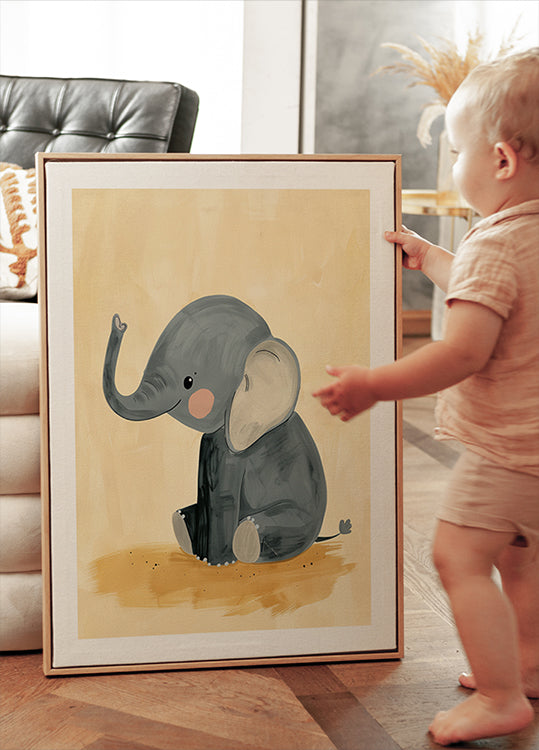 Baby-Elefant-Poster - Posterbox.dk