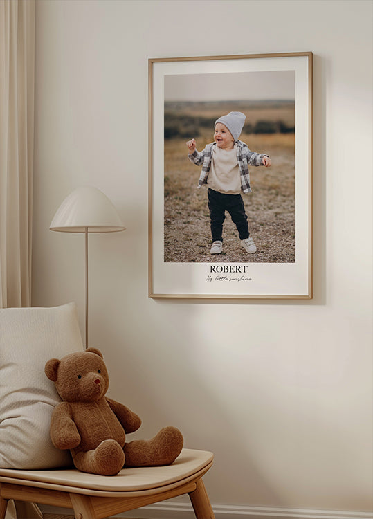 Personalisiertes Namensposter für Babys oder Kinder - Posterbox.dk