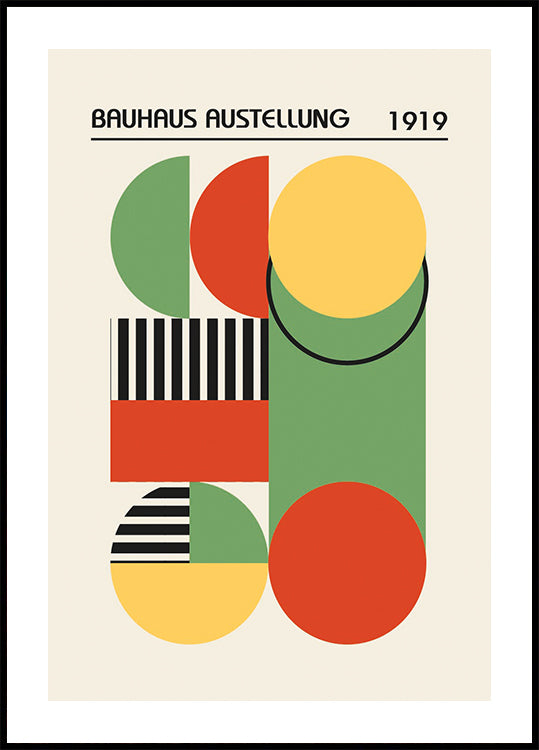 Bauhaus-Ausstellung 1919, geometrisches abstraktes Poster - Posterbox.dk